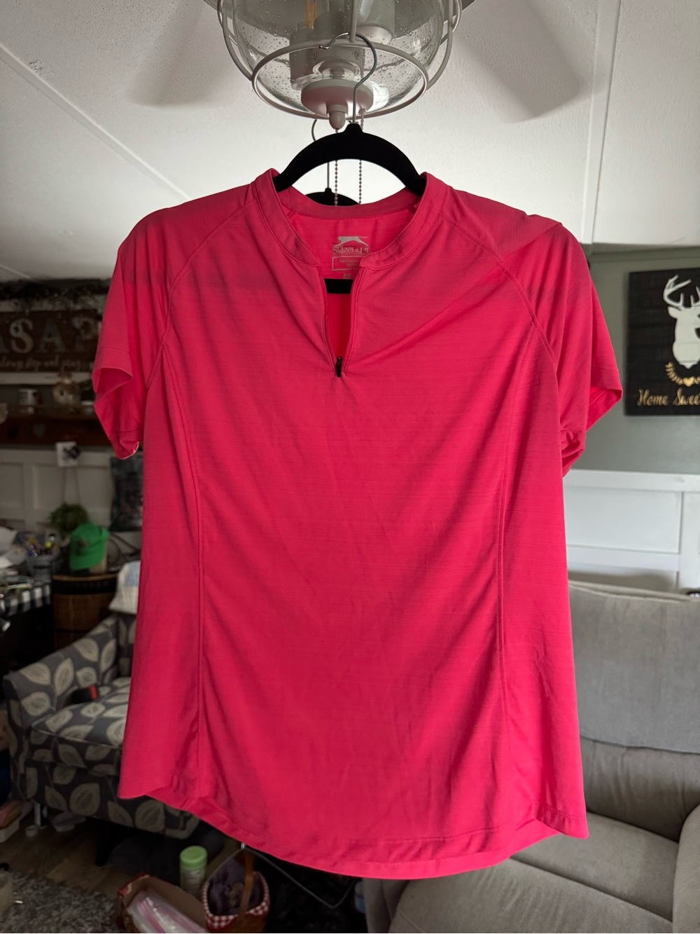 Set of 2 Slazenger Performance Golf Shirts – Size Medium – Zip Neck"